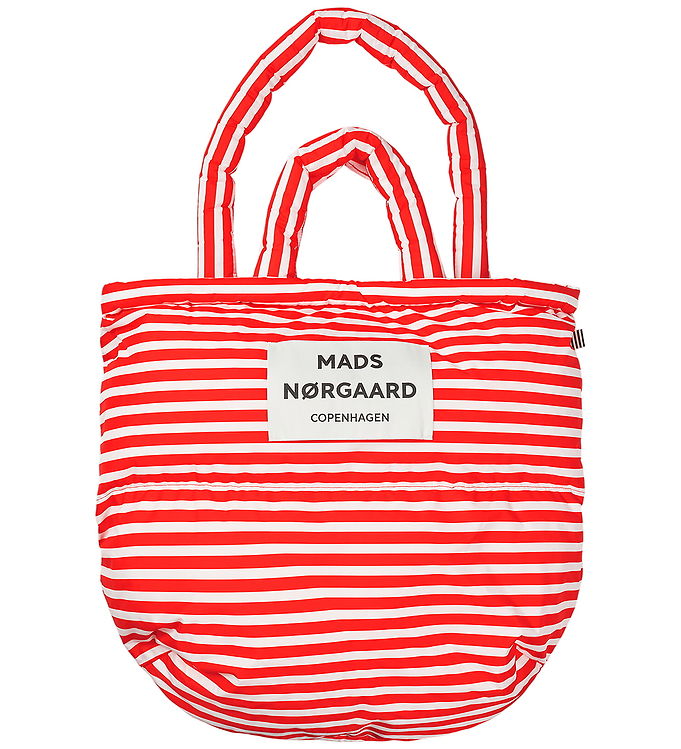 Mads Nørgaard Shopper - Light Ripstop Pillow - Fiery Red/Vanilla