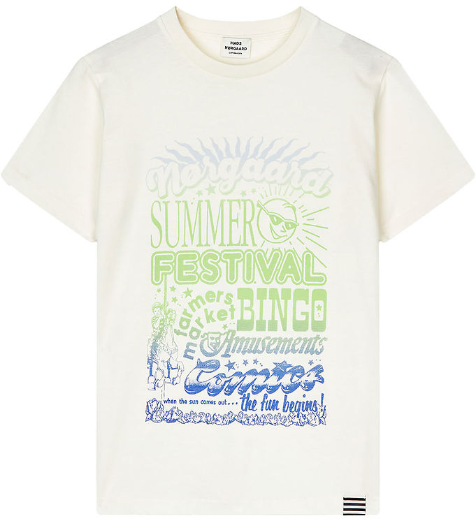 Mads Nørgaard T-shirt - Printed Thorlino - Snow White/Festival