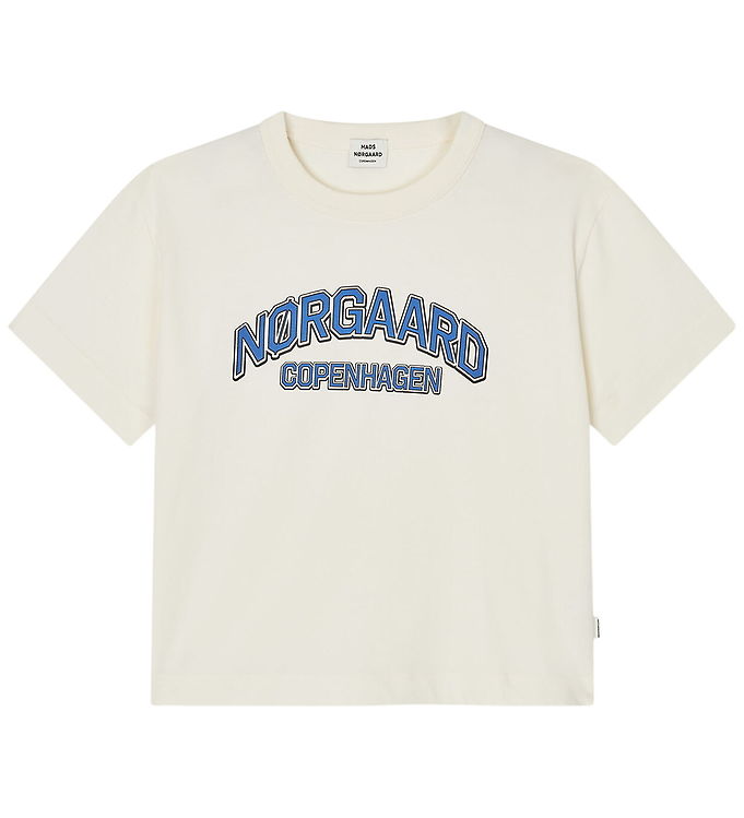 Mads Nørgaard T-shirt - Tristi - Vanilla Ice/Bright Cobalt