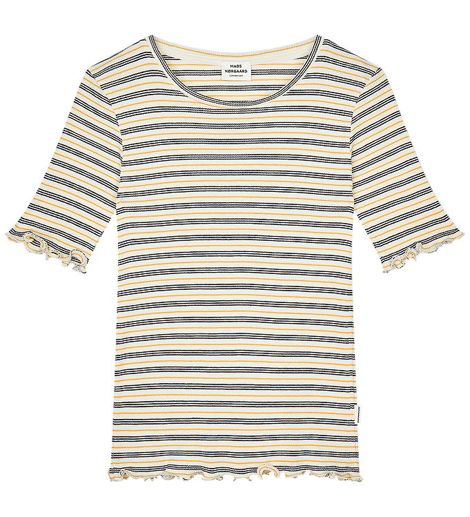 Mads Nørgaard T-shirt - Tuviana - Vanilla Ice/Sky Captain/Zinnia
