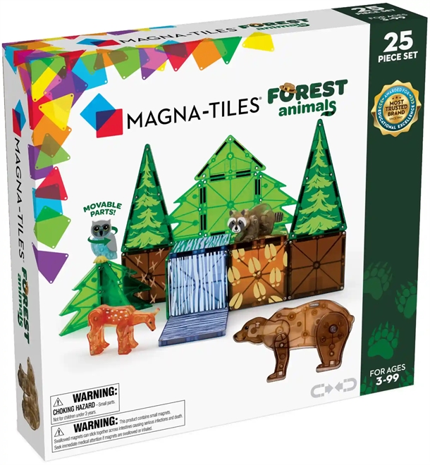 Magna-Tiles - Skovens Dyr - 25 stk.