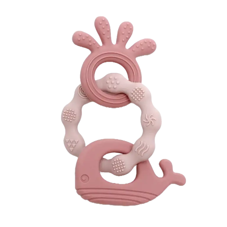 Magni Biderangle Hval Silikone - Pink/Pink