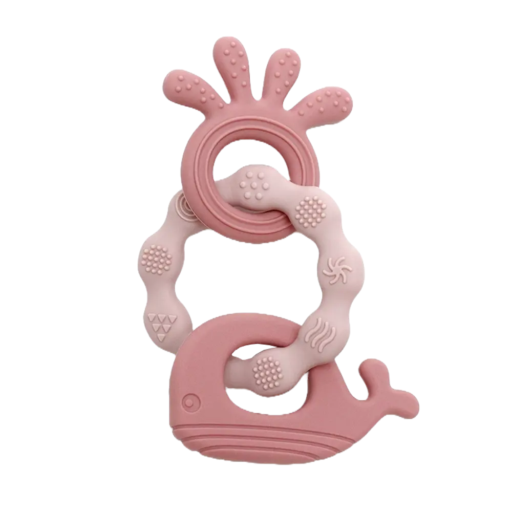 Magni Biderangle Hval Silikone - Pink/Pink