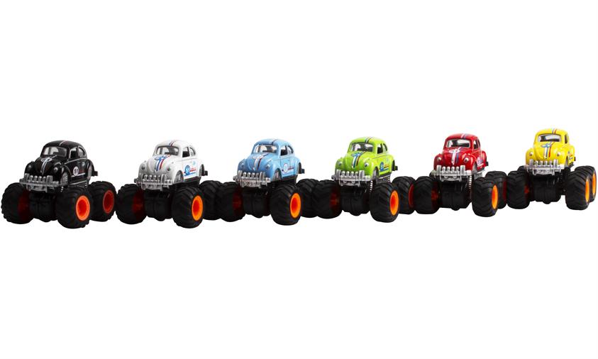 Magni VW Bobble Herbie Monster Truck med Pull back - Sort, Rød, Grøn & Gul - Sort Magni VW Bobble Herbie Monster Truck med Pull back - Sort, Rød, Grøn & Gul - Sort