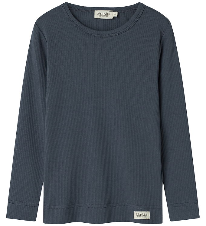 MarMar Bluse - Rib - Plain - Noos - Blå MarMar Bluse - Rib - Plain - Noos - Blå