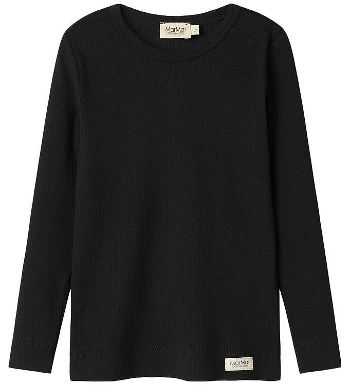 MarMar Bluse - Rib - Plain - Noos - Sort MarMar Bluse - Rib - Plain - Noos - Sort