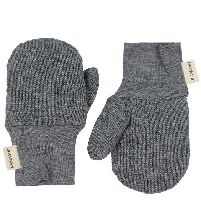 MarMar Luffer - Strik - Uld/Bomuld - Alvilda - Grey Melange MarMar Luffer - Strik - Uld/Bomuld - Alvilda - Grey Melange