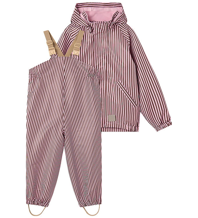 MarMar Regntøj m. Seler - PU - Oddy - Pink Brown Stripes MarMar Regntøj m. Seler - PU - Oddy - Pink Brown Stripes