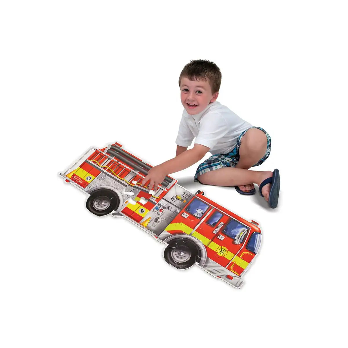 Melissa & Doug Gulvpuslespil 24 - Brandbil