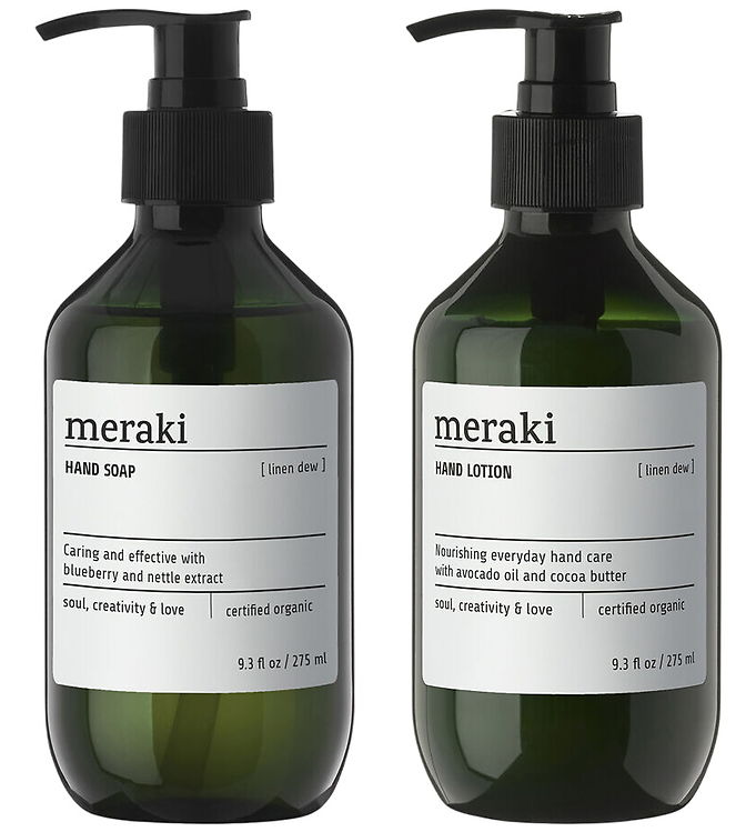 Meraki Gaveæske - Håndsæbe/Håndcreme - 2x275 ml - Linen Dew