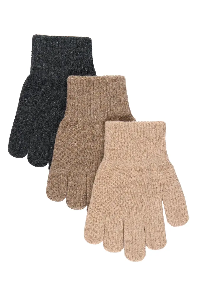 Mikk-Line Magic Handsker 3-Pak - Rose Melange-Melange Denver-Dark Gray Melange - 1-3 ÅR Mikk-Line Magic Handsker 3-Pak - Rose Melange-Melange Denver-Dark Gray Melange - 1-3 ÅR