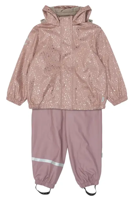 Mikk-Line Regnsæt m. Fleece - Foil Dot - 98