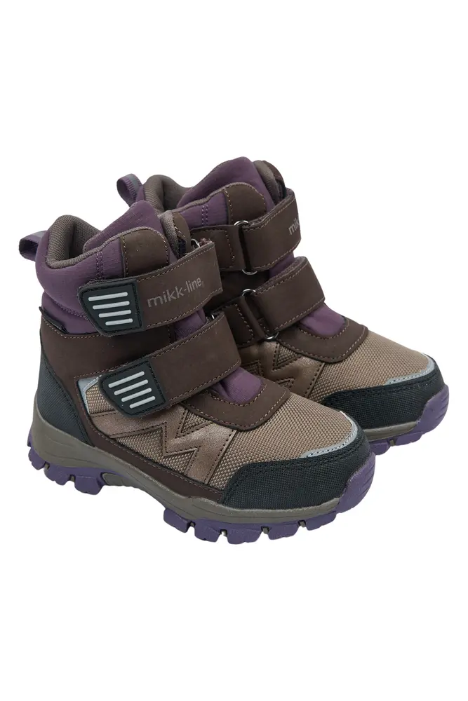 Mikk-Line Vinterstøvle Tex m. Velcro - Plum Perfect - 25
