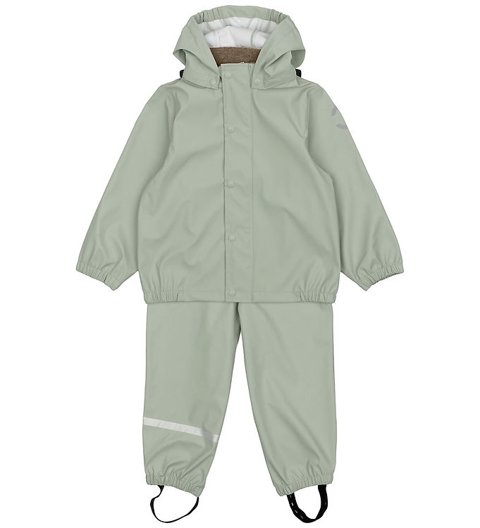 Mikk-Line X Kids-World Regntøj m. Seler - PU - Seagrass