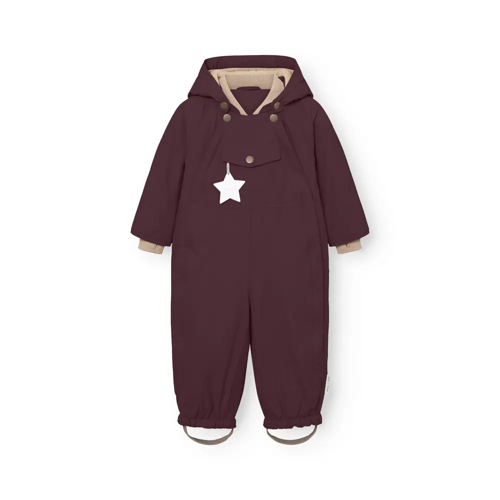 Mini A Ture Matwisti Fleeceforet Flyverdragt - Fudge Aubergine - 4 ÅR/104