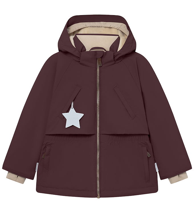Mini A Ture Vinterjakke - MatAlgeana Fleece - Fudge Aubergine