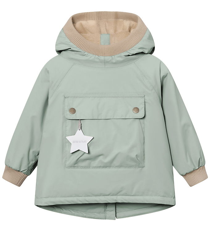 Mini A Ture Vinterjakke - MatBaby Wen Fleece Anorak - Slate Gray