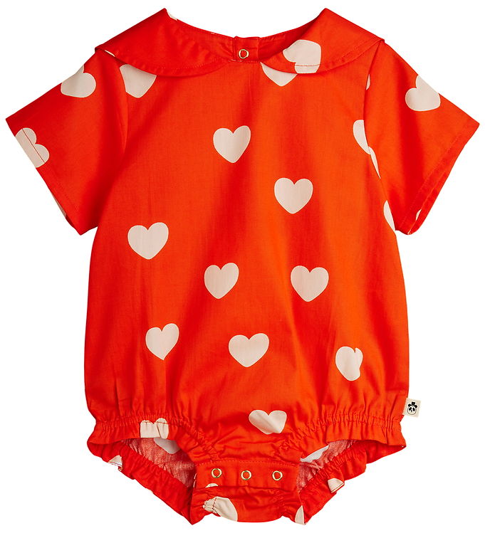 Mini Rodini Sommerdragt - Hearts - Rød