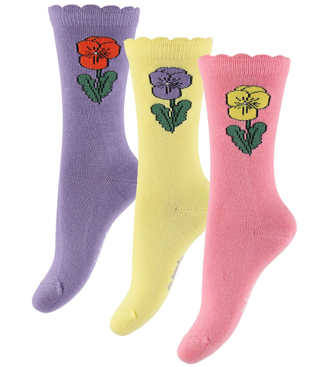 Mini Rodini Strømper - 3-pak - Violas - Multi