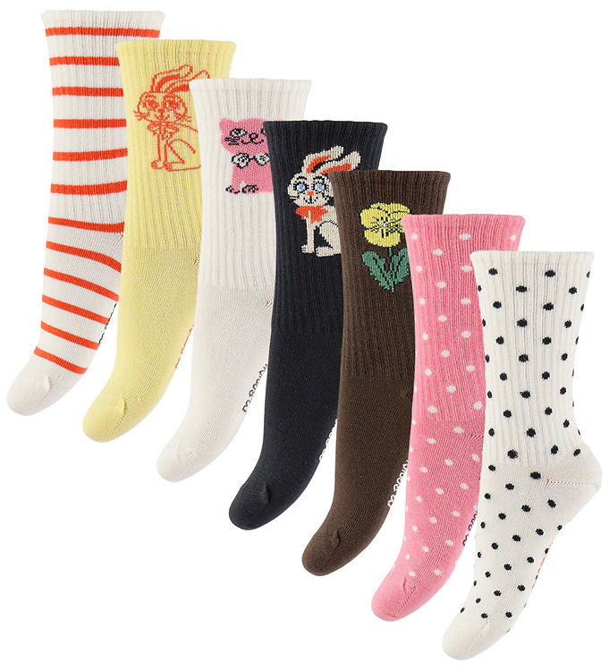 Mini Rodini Strømper - 7-pak - Rabbit - Multi