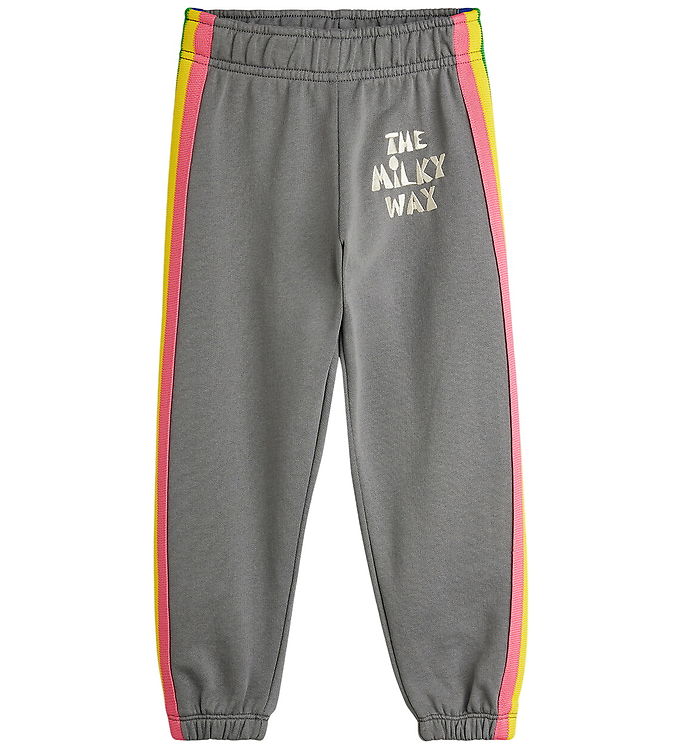 Mini Rodini Sweatpants - The Milky Way Rainbow - Grå