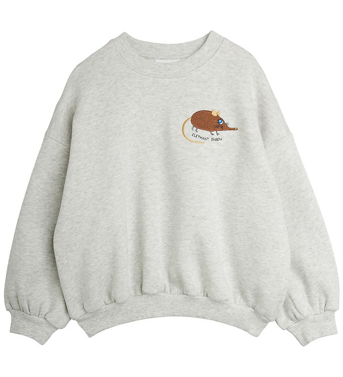 Mini Rodini Sweatshirt - Elephant Shrew - Gray Melange