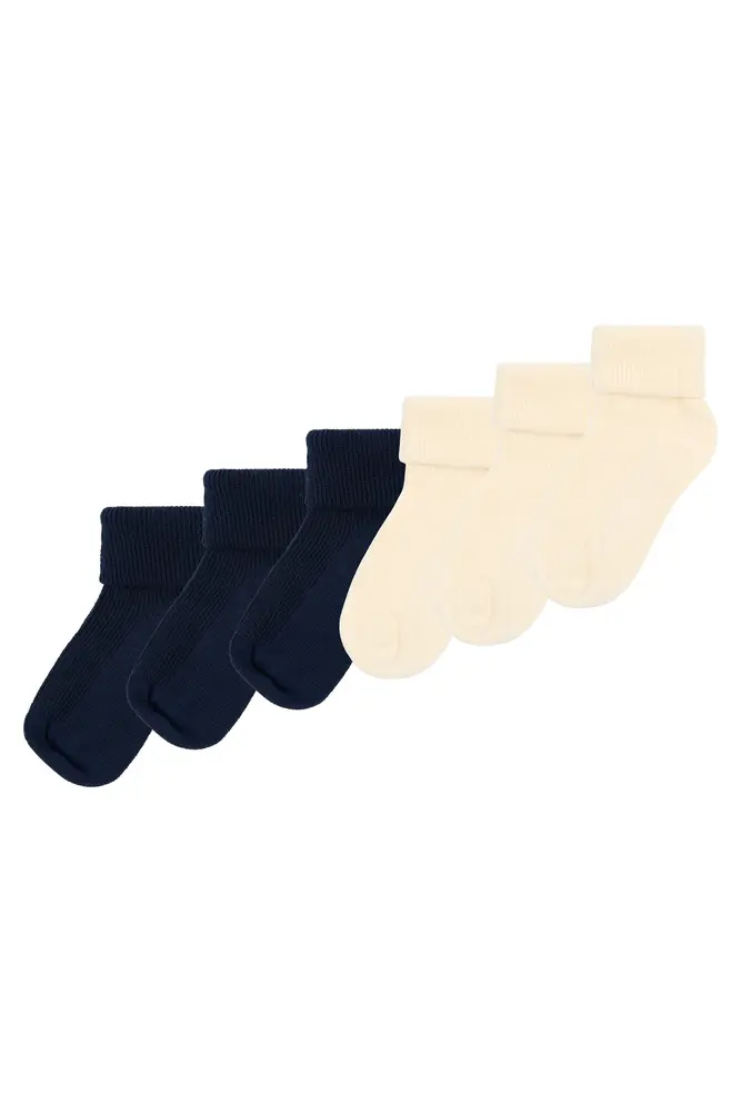MiniPop Mee Bamboo Strømper 6-Pak - Navy - 15/18