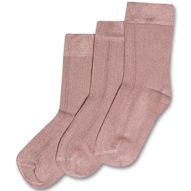 Minipop Strømper - Bambus - Rose - 3-pak