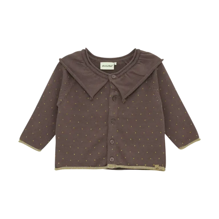 Minymo Cardigan - Plum Truffle - 56