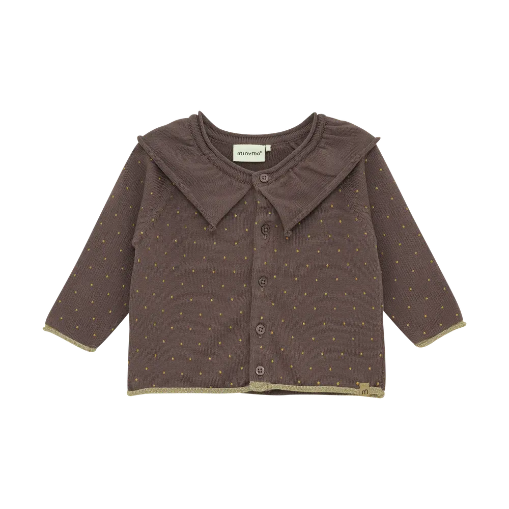 Minymo Cardigan - Plum Truffle - 56 Minymo Cardigan - Plum Truffle - 56