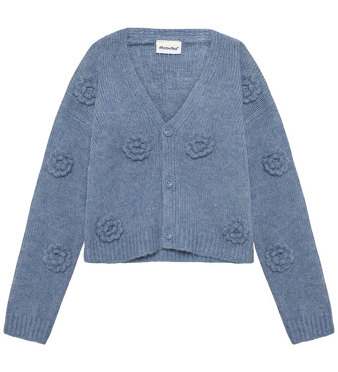 Minymo Cardigan - Strik - Moonlight Blue Minymo Cardigan - Strik - Moonlight Blue