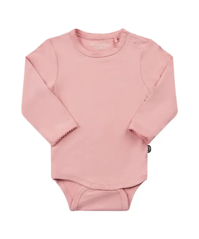 Minymo Langærmet Body - Bamboo - Misty Rose - 62