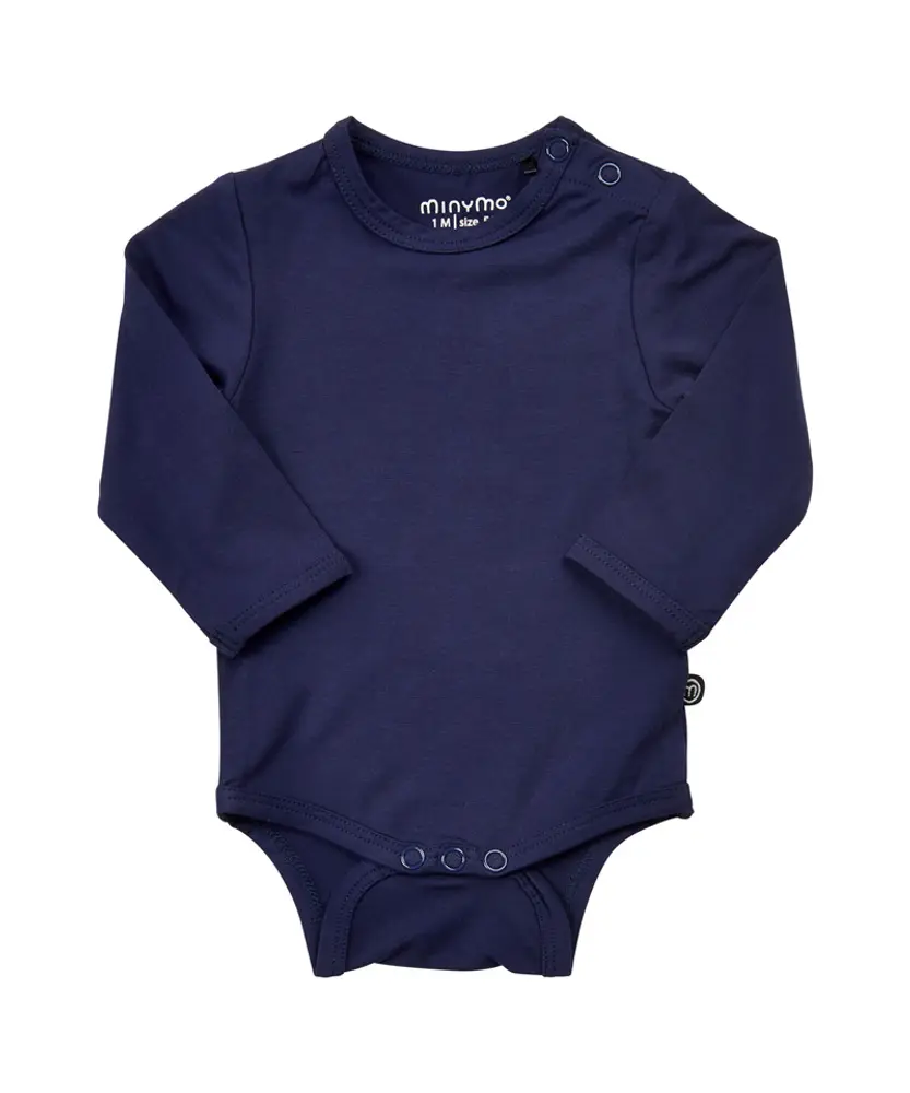 Minymo Langærmet Body - Bamboo - Navy - 62 Minymo Langærmet Body - Bamboo - Navy - 62