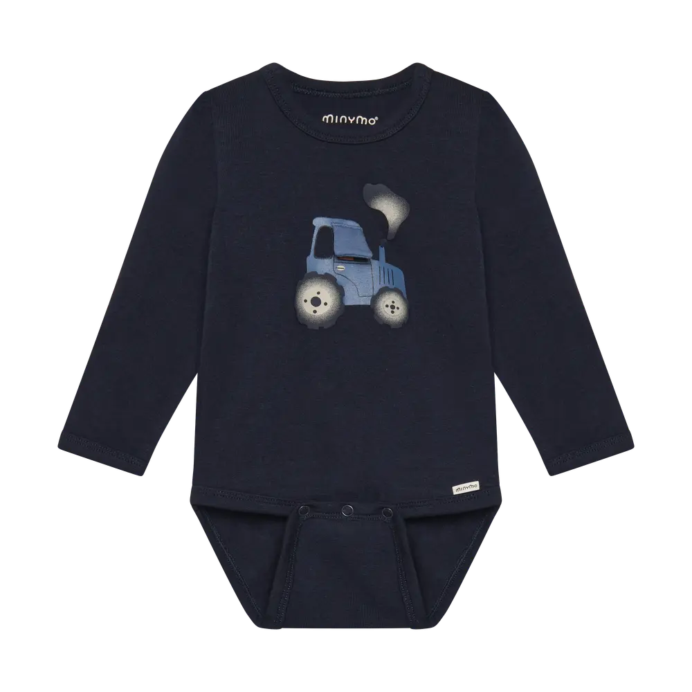 Minymo Langærmet Body - Dark Sapphire - 62