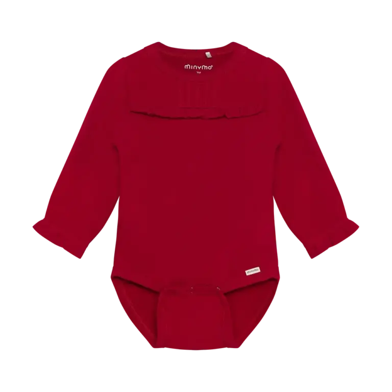 Minymo Langærmet Body - Rio Red - 74