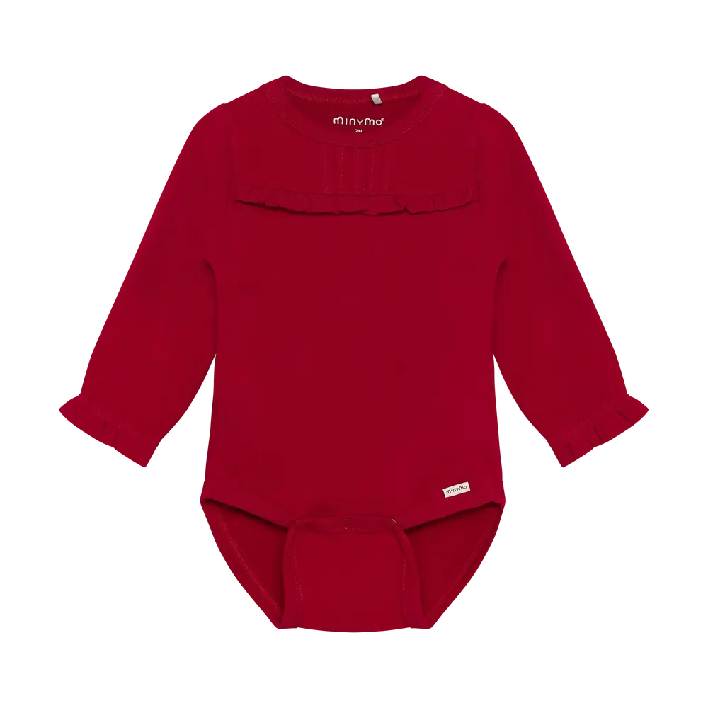 Minymo Langærmet Body - Rio Red - 74