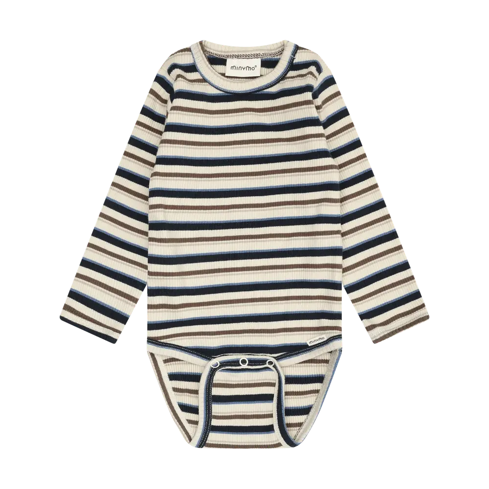 Minymo Langærmet Rib Body - Dark Sapphire - 56 Minymo Langærmet Rib Body - Dark Sapphire - 56