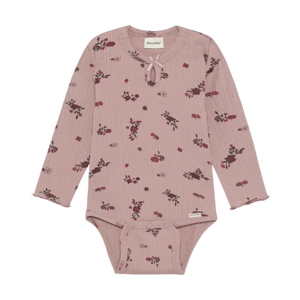 Minymo Langærmet Rib Body - Fawn - 50 Minymo Langærmet Rib Body - Fawn - 50