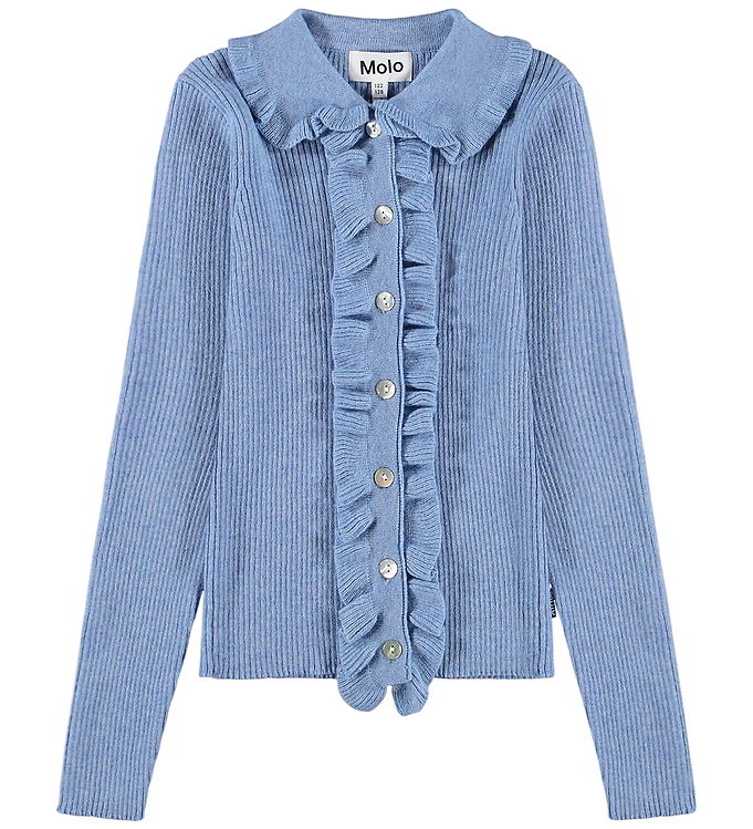 Molo Cardigan - Bomuld/Uld - Gamora - Topaz Blue