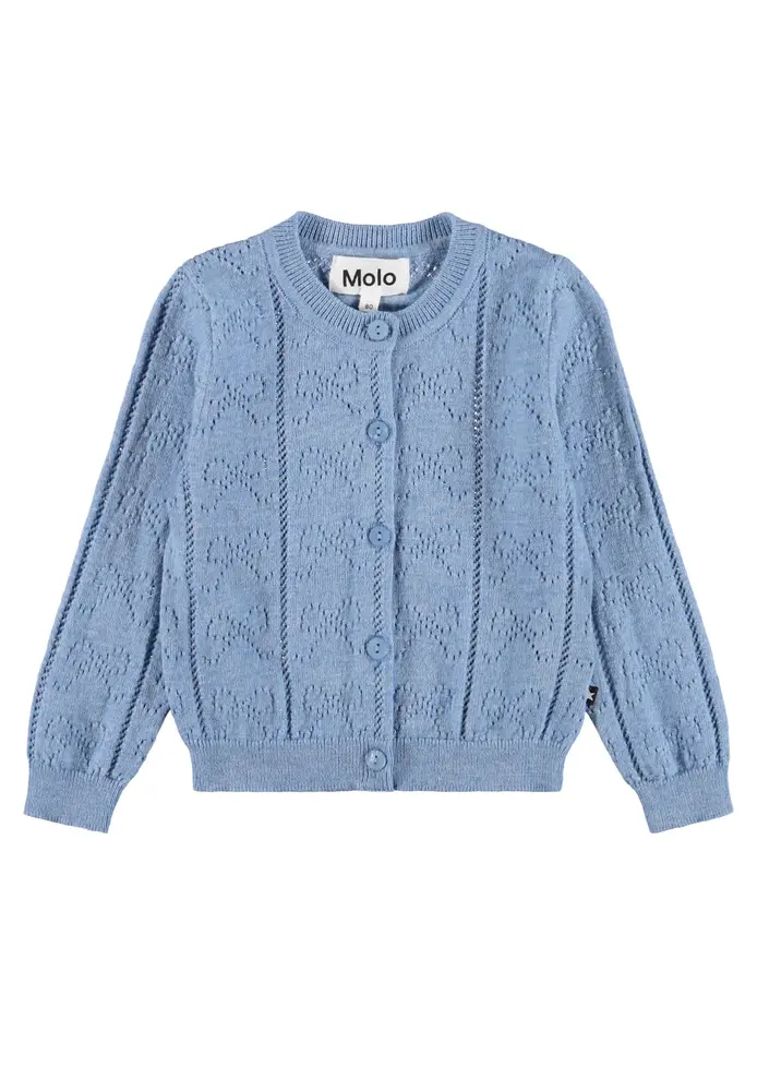 Molo Gertrud Cardigan - Topaz Blue - 104 Molo Gertrud Cardigan - Topaz Blue - 104