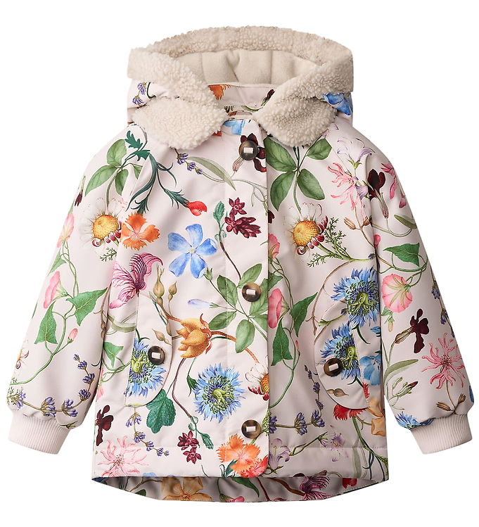 Molo Vinterjakke - Teddy - Hopla - Antique Flowers Molo Vinterjakke - Teddy - Hopla - Antique Flowers