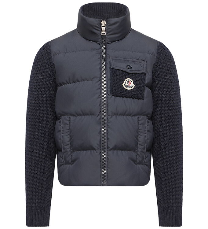 Moncler Cardigan - Uld/Dun - Navy Moncler Cardigan - Uld/Dun - Navy