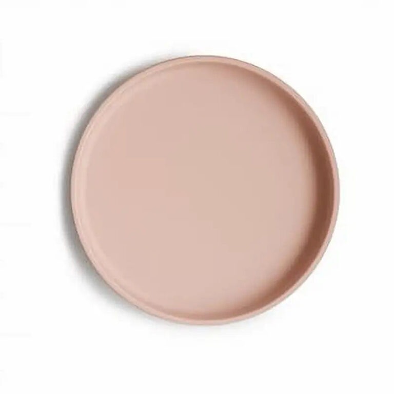 Mushie Klassisk Skridsikker Silikone Tallerken Blush Mushie Klassisk Skridsikker Silikone Tallerken Blush