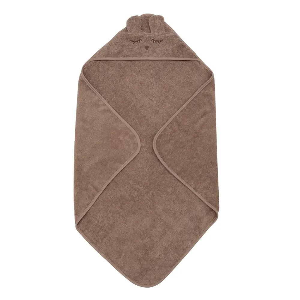 Müsli Badeslag Med Ører I Øko-Bomuld - Walnut - 80x80 Cm Müsli Badeslag Med Ører I Øko-Bomuld - Walnut - 80x80 Cm