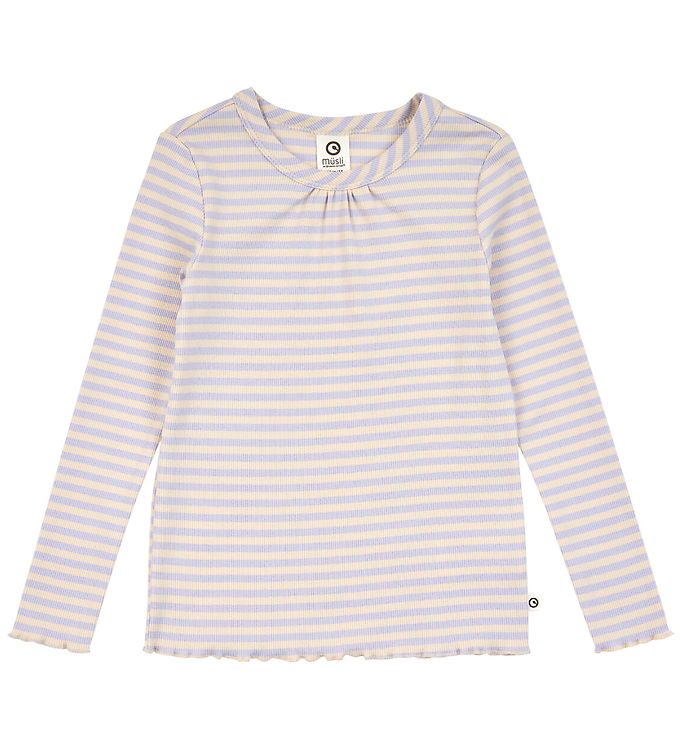 Müsli Bluse - Rib - Stripe - Oak/Mauve Müsli Bluse - Rib - Stripe - Oak/Mauve