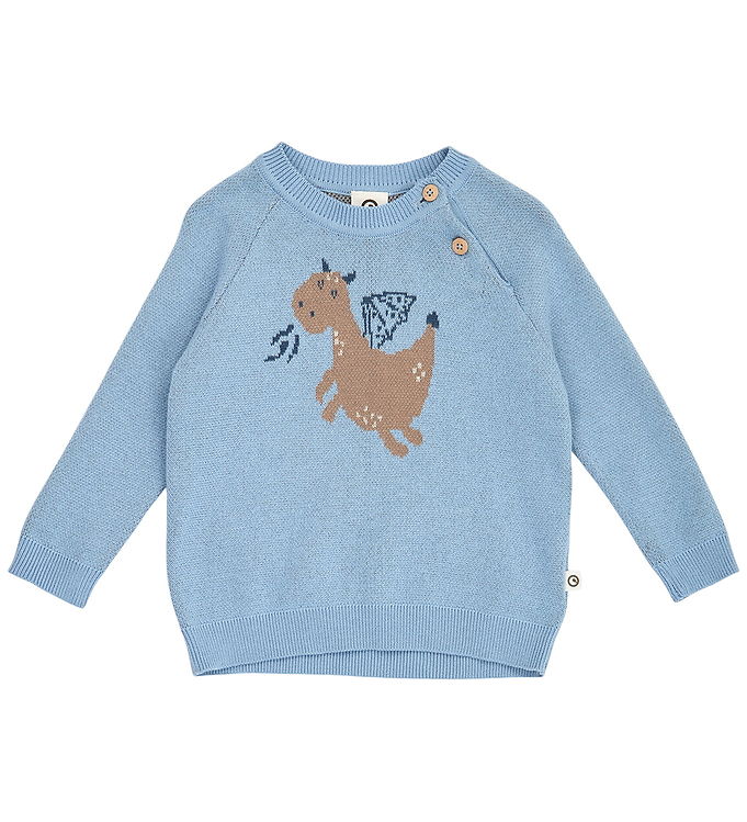 Müsli Bluse - Strik - Soft Blue Müsli Bluse - Strik - Soft Blue