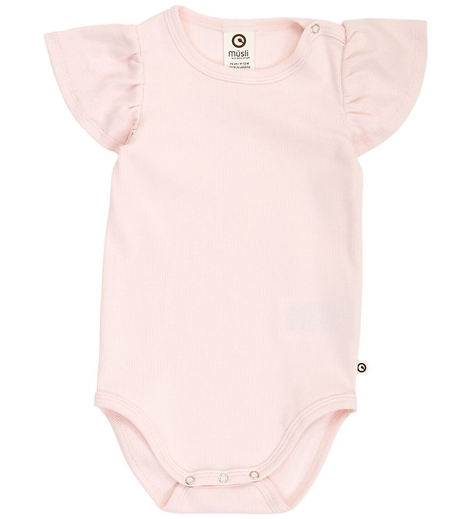 Müsli Body k/æ - Rib - Cozy Me Frill - Primrose Müsli Body k/æ - Rib - Cozy Me Frill - Primrose