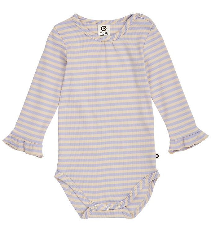 Müsli Body l/æ - Rib - Stripe - Oak/Mauve Müsli Body l/æ - Rib - Stripe - Oak/Mauve