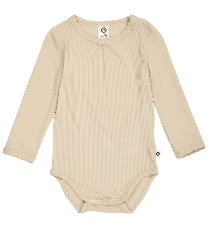 Müsli Body l/æ - Rib/Modal - Mellow Picot - Oak Müsli Body l/æ - Rib/Modal - Mellow Picot - Oak