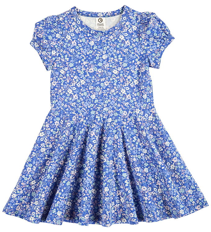 Müsli Kjole - Primrose Puff - Azure Blue/Nectar/Tofu